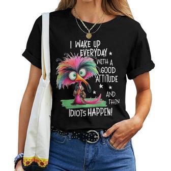 I Wake Up Everyday With A Good Attitude Sarcastic Women T-shirt - Thegiftio UK