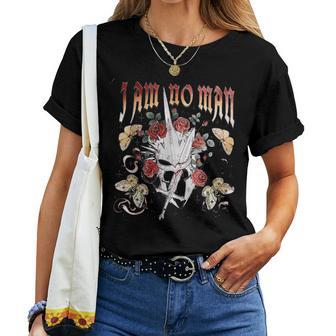 Warrior Butterfly Roses I Am No Man Women T-shirt - Thegiftio UK