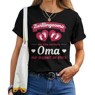 Women's Grandmaon Zwillingen Pregnancy Grandchildren Twin Soma T-shirt Frauen - Geschenkecke