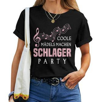 Women's Schlager Hit Party Music Hit Music Quote T-shirt Frauen - Geschenkecke