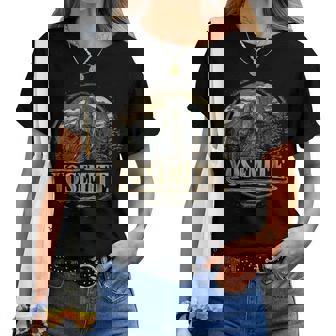 Yosemite Us National Park Vintage Retro Women T-shirt | Mazezy