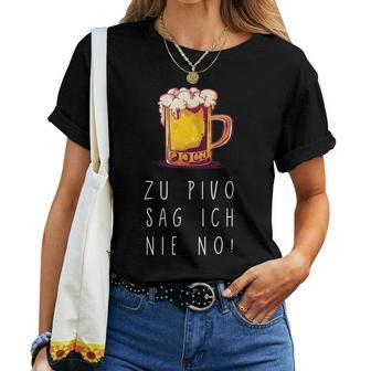 Zu Pivo Sag Ich Nie No Beer Croatian Beer T-shirt Frauen - Seseable