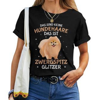 Zwergspitz Glitter Pomeranian Dog Woman T-shirt Frauen - Geschenkecke