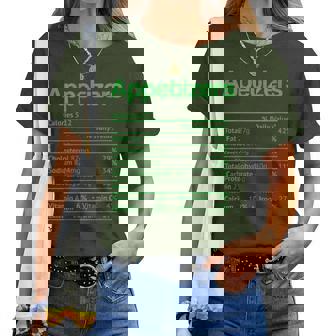 Appetizers Nutrition Facts Thanksgiving Christmas Food Women T-shirt - Monsterry