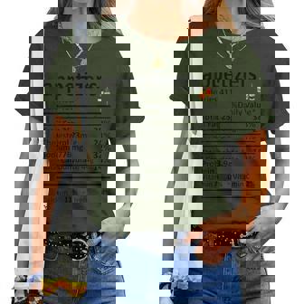 Appetizers Nutrition Food Facts Thanksgiving Costume Xmas Women T-shirt - Monsterry