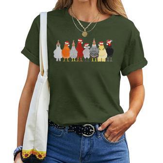 Christmas Chicken Squad Cute Chicken Farm Animals Women T-shirt - Thegiftio UK