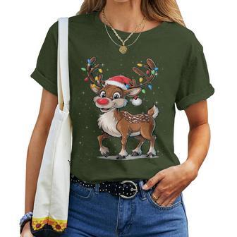 Christmas Cute Reindeer Red Nose T-shirt Frauen - Geschenkecke