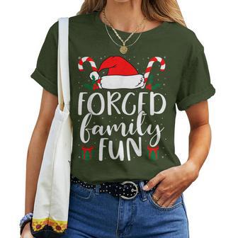 Forced Family Fun Sarcastic Christmas Lights Christmas Women T-shirt - Thegiftio UK