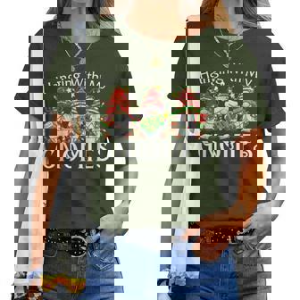 Hanging With My Gnomies Family Christmas Pajamas Women Women T-shirt | Mazezy