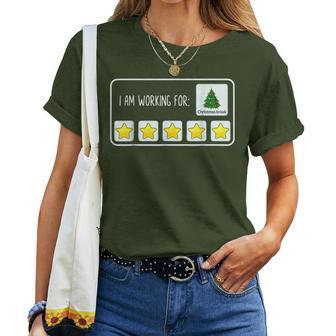 I'm Working For Christmas Break 5 Stars Christmas Teacher Women T-shirt - Thegiftio UK