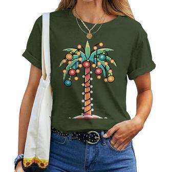 Palm Christmas Tree Xmas Beach Hawaii Tropical Kid Women T-shirt - Thegiftio UK