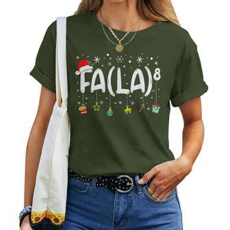 Santa Fa La Math Teacher Fa La8 Christmas Women T-shirt - Thegiftio UK