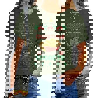 All I Want For Christmas Is Chicken Nuggets Ugly Sweater Women T-shirt | Mazezy