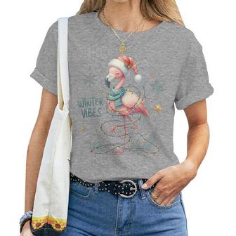 Winteribes Flamingo Christmas Xmas Slogan T-shirt Frauen - Geschenkecke