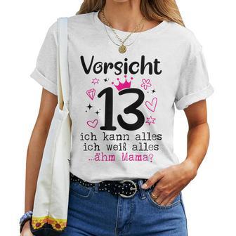 13Th Birthday Girl -Orsicht 13 Years Nager T-shirt Frauen - Geschenkecke