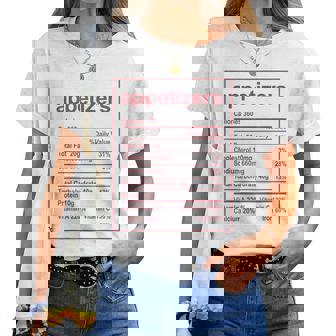 Appetizers Nutrition Facts Thanksgiving Christmas Women T-shirt - Monsterry