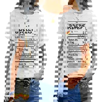 Appetizers Nutrition Food Facts Thanksgiving Costume Women T-shirt - Monsterry