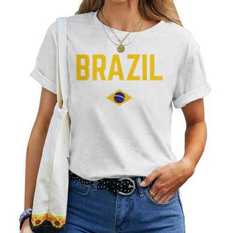 Brazil Flag Women's Children's Brazil Green T-shirt Frauen - Geschenkecke