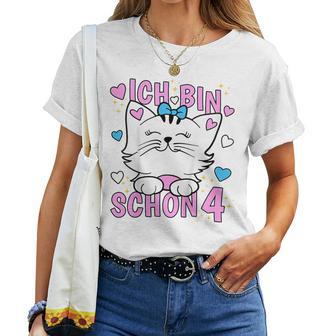 Children's Ich Bin Schon 4 Jahre Alt Ich Bin Schon 4 Years Old Girls T-shirt Frauen - Geschenkecke