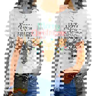 Christmas Moose Merry Christmoose Women Women T-shirt - Thegiftio