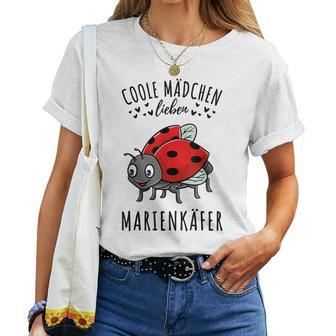 Coole Mädchen Lieben Marienkäfer Geschenk T-shirt Frauen - Geschenkecke