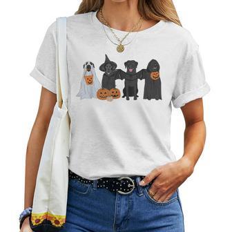 Cute Black Labrador Dog Halloween Pumpkin Labrador Dog Mom Women T-shirt - Thegiftio UK