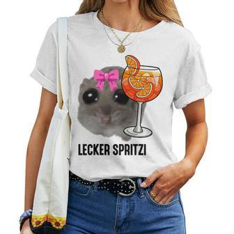 Delicious Spritzi X Sad Hamster Meme Girl Hallöchen Aperölchen T-shirt Frauen - Seseable