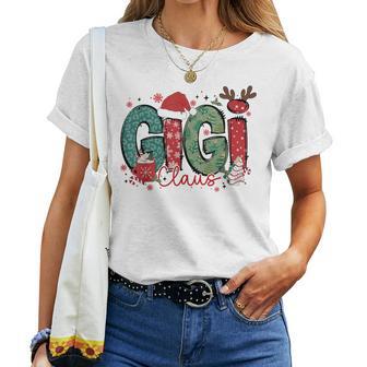 Gigi Claus Christmas Pajama Santa Claus Family Matching Women T-shirt - Thegiftio UK