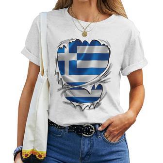 Greece Flag Greek Greece Flag For Women T-shirt Frauen - Seseable