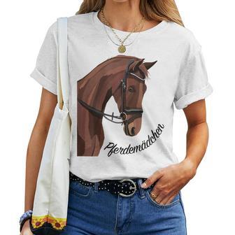 Horse Girl Horse Riding Rider Girls Ladies Women's T-shirt Frauen - Geschenkecke