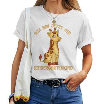 Ich Bin Jetzt Ein Kindergartenkind Giraffe T-shirt Frauen - Geschenkecke