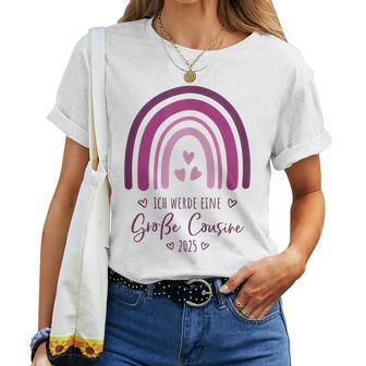 Ich Werde Eine Große Cousin 2025 Rainbow Children's T-shirt Frauen - Geschenkecke