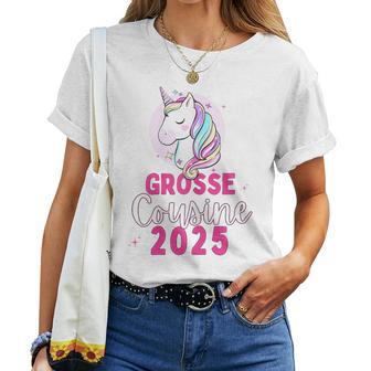 Ich Werde Große Cousin 2025 Unicorn Girls' Cousin Blue T-shirt Frauen - Geschenkecke