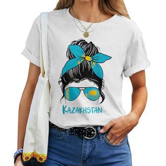 Kazakhstan Girl Kazakhstan Girl Kazakhstan Woman Flag T-shirt Frauen - Geschenkecke