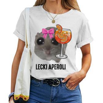 Lecki Aperoli X Sad Hamster Meme Girl Hallöchen Aperölchen T-shirt Frauen - Geschenkecke