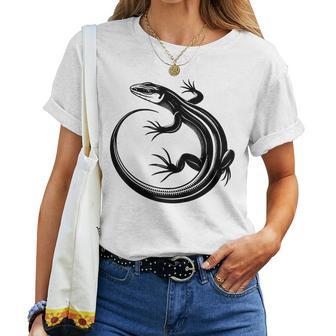 Lizard Dad Mom Lover Lagarto Monocromático Camiseta de mujer - Regaloses
