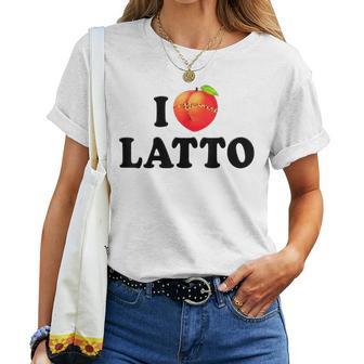 I Love Lattoo Peachh Sarcastic Saying For Women Women T-shirt - Thegiftio UK