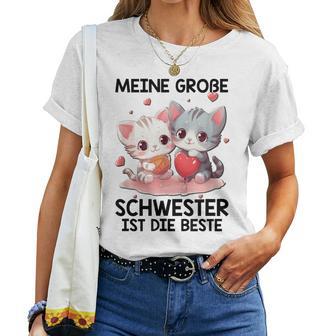 Meine Große Schwestern Ist Die Beste Katzen Geschwister T-shirt Frauen - Geschenkecke