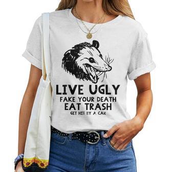 Opossum Live Ugly Fake Your Death Possum Kid Women T-shirt - Thegiftio UK