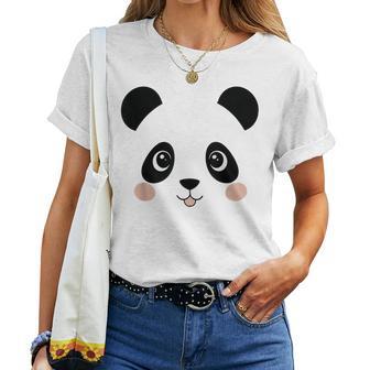 Panda Bear Face Halloween Costume Animal Women T-shirt - Thegiftio UK