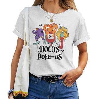 Phlebotomist Medical Lab Tech Nurse Halloween Spooky Health Women T-shirt - Thegiftio UK