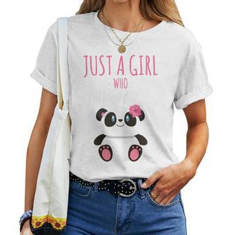 Ragazza Che Ama I Panda Carino Kawaii Pandas Maglietta da donna - Novitaregali