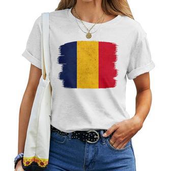 Romania Flag Women's Romania T-shirt Frauen - Seseable