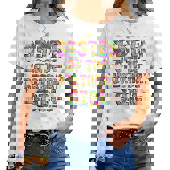 Sister Of The Birthday Girl Tie Dye Birthday Matching Family Women T-shirt | Seseable UK