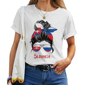 Slovakia Girls' Slovak Woman Flag T-shirt Frauen - Geschenkecke