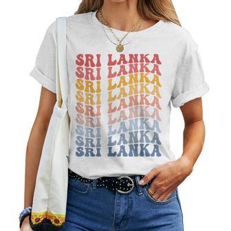 Sri Lanka Groovy Retro Sri Lanka T-shirt Frauen - Geschenkecke