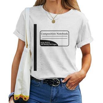Teacher Composition Book Notebook Costume Matching Group Women T-shirt - Thegiftio UK