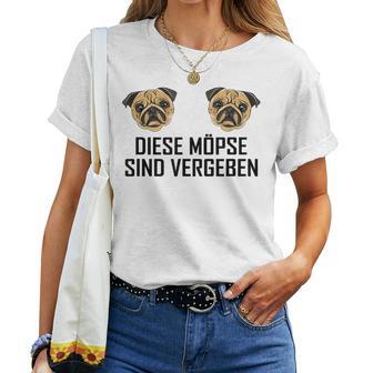 Women's Dieses Möpse Sindergeben Saying Relationship T-shirt Frauen - Geschenkecke