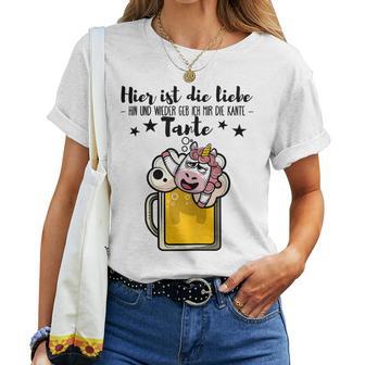 Women's Ich Geb Mir Die Kante Tante Saufen T-shirt Frauen - Geschenkecke