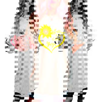 Blessed To Be Called Yaya Sunflower Lovers Grandma Women's Oversized Comfort T-shirt - Monsterry